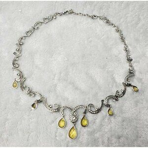 Teardrop Dangle Necklace Jewelry Elegant Wedding Cocktail Dress Necklace Ballroo